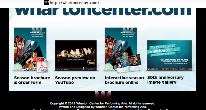 wharton center season announcement email marketing banner